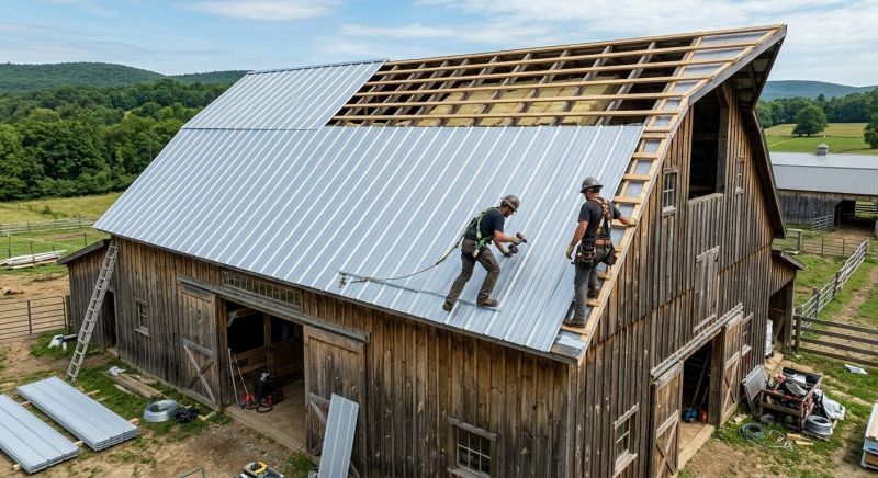 Barn Roof Construction in Powhatan, VA