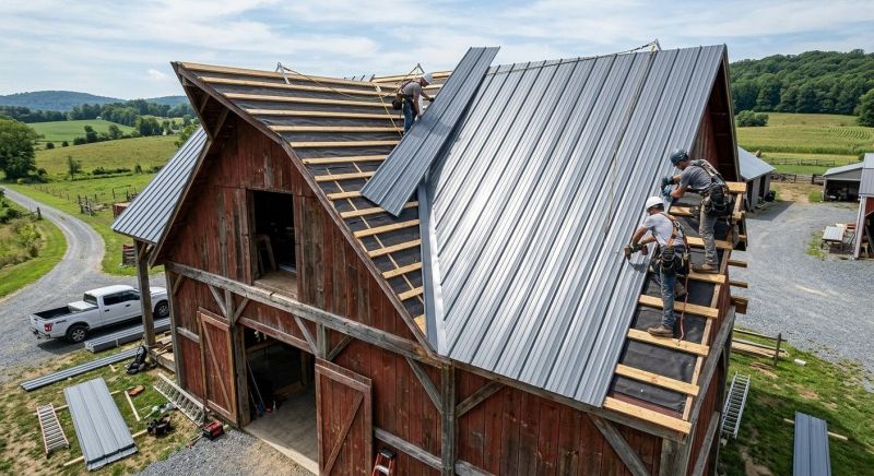 Barn Roof Installation in Powhatan, VA