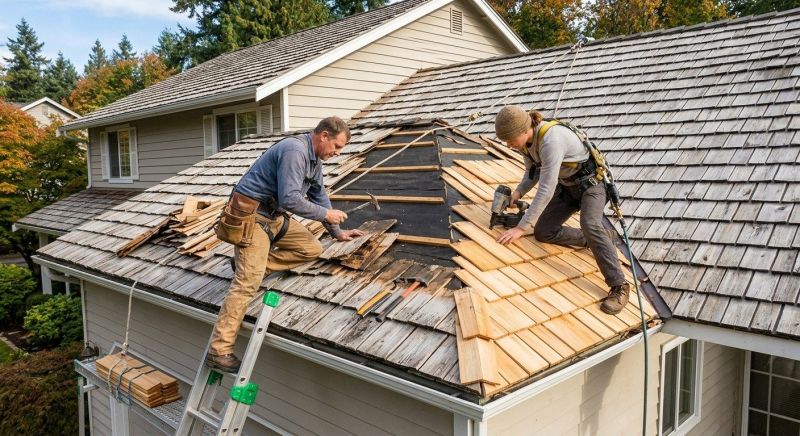 Cedar Shake Roof Repair in Midlothian, VA