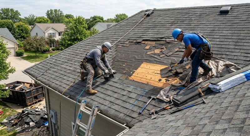 Damaged Roof Repair in Rockville, VA