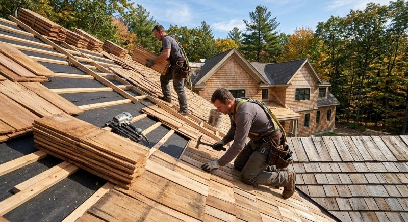 Natural Wood Roof Installation in Powhatan, VA