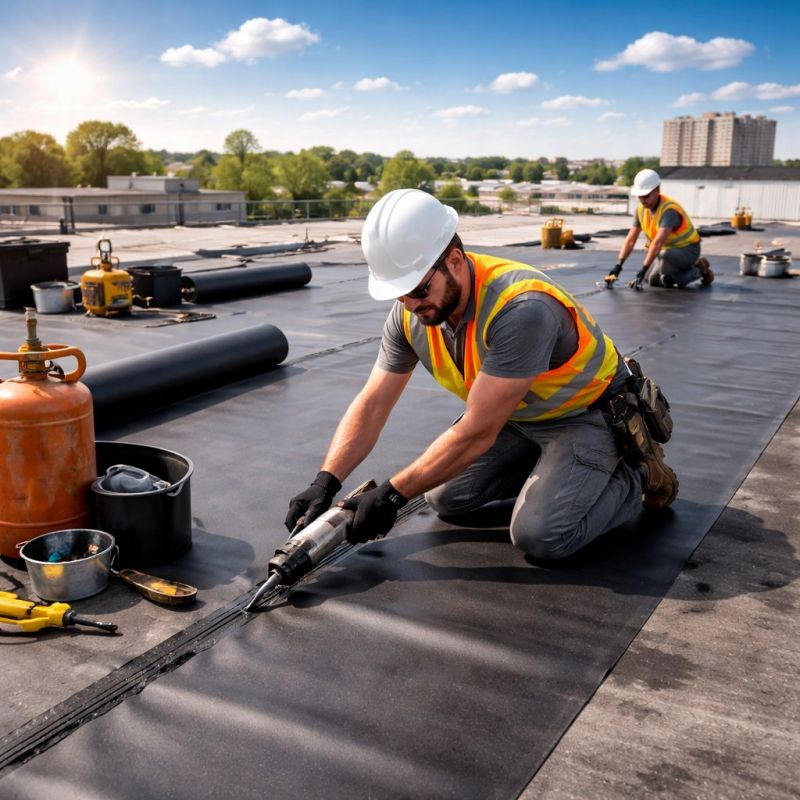Rubber Roof Installation in Powhatan, VA