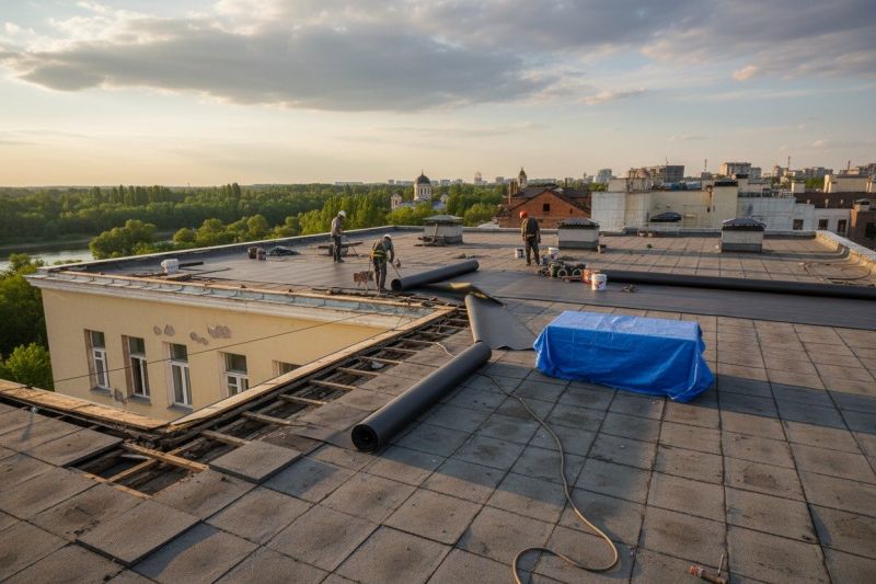 Single Ply Roof Replacement in Kents Store, VA