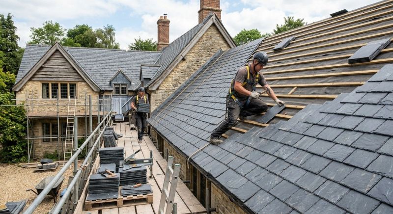 Slate Roof Installation in Montpelier, VA