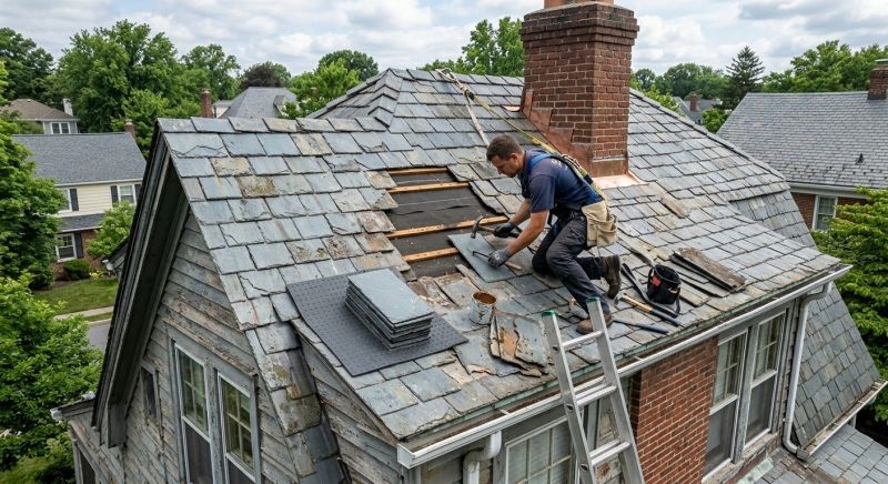 Slate Roof Repair in Fork Union, VA