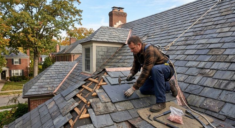 Slate Roof Repair in Kents Store, VA