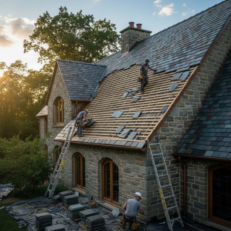 Slate Roof Replacement in Midlothian, VA