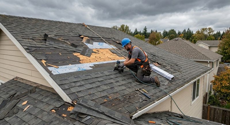 Storm Damage Roof Repair in Kents Store, VA