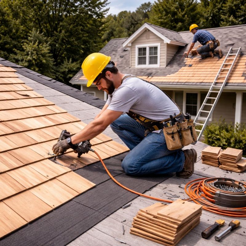 Wood Roofing Installation in Cartersville, VA