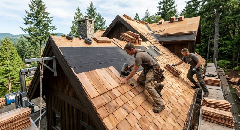 Wood Roofing Installation in Rockville, VA