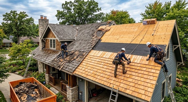 Wood Shake Roof Replacement in Rockville, VA